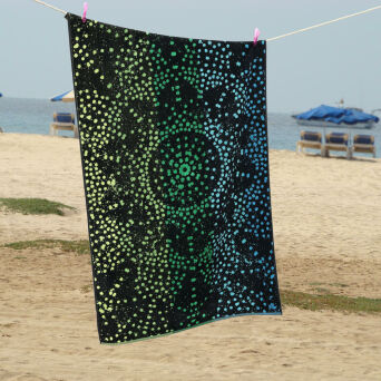 Ręcznik kąpielowy GOGOL VERDE 100x170  na plażę bawełna