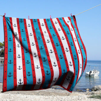 Duży ręcznik plażowy 150x175  bawełna egipska GRANDIPORTO - II GATUNEK