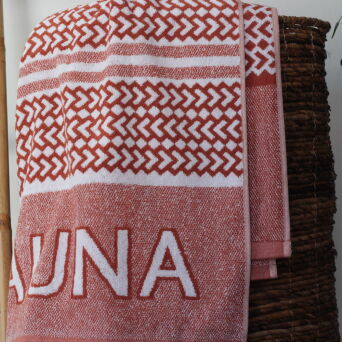 Ręcznik SAUNA bawełniany ochra 85x200