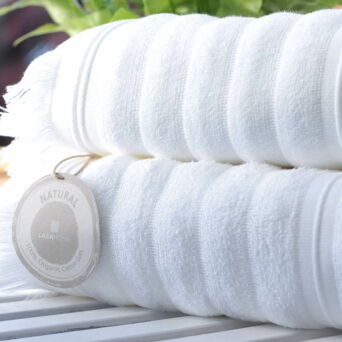 Ręcznik łazienkowy NATURAL biały BIO GOTS 50x100